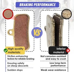 2 Packs Replacement Genuine Front and Rear Basin Brake Pads-2 Pack