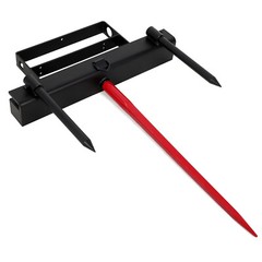 49″ Hay Spear Bale Spear Skid Steer Loader Tractor Bucket Attachment Quick Attac