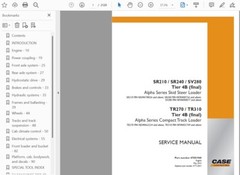 CASE SV185 TIER 4B SKID STEER MANUAL OPERATOR SERVICE SHOP ENGINE REPAIR PDF USB