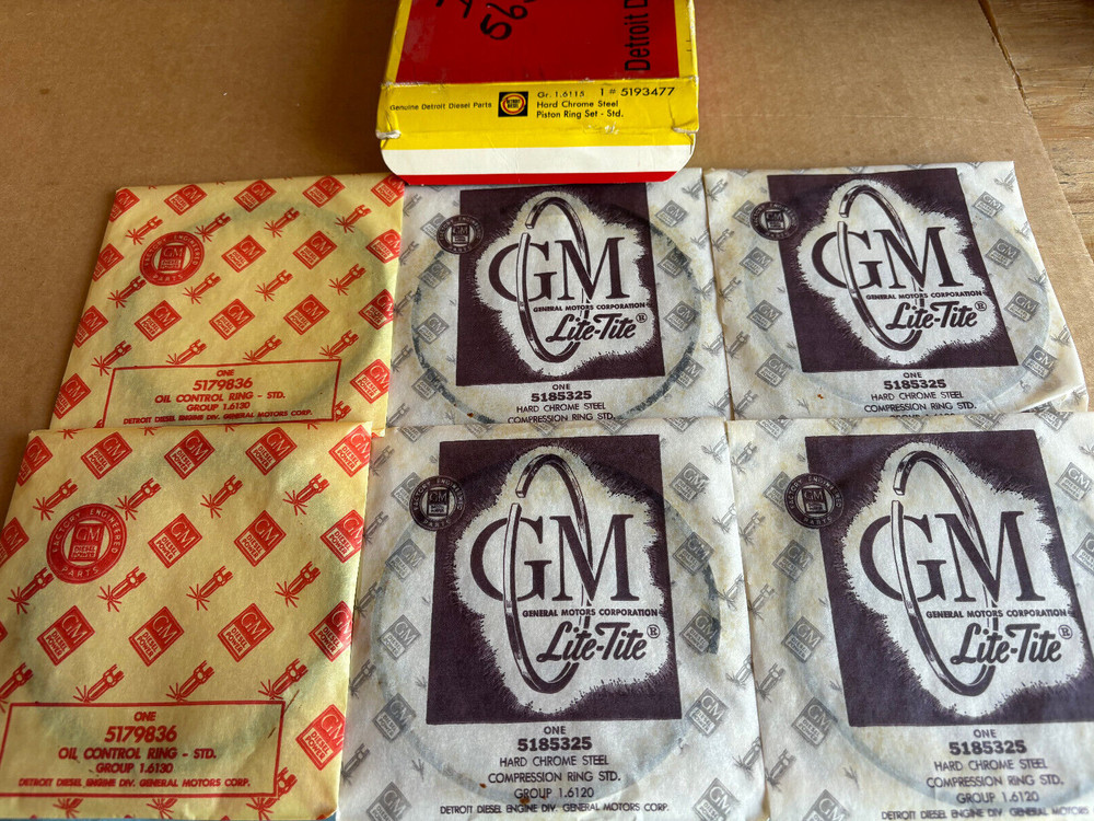5193477 DETROIT DIESEL RING Set GM Series 71 —— 6 SETS —— New Old Stock