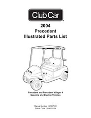 2004 Gas & Electric Service Parts Manual 2004 Club Car Precedent 1203P0
