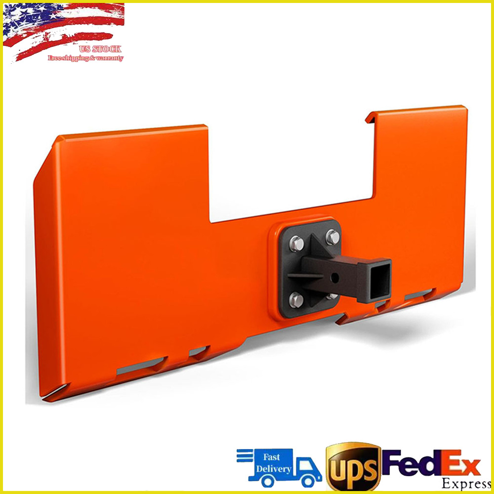 3/8″ Thick Skid Steer Mount Plate Quick Attachment w/2″ Removable Hitch Receiver
