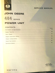 John Deere 404 Series Power Unit Service Manual SM-2060 Copyright 1964