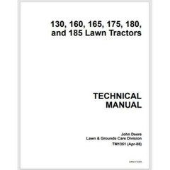 1988 John Deere 130, 160, 165, 175, 180 and 185 Lawn Tractor Service Manual 292