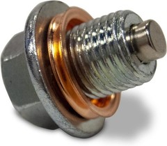 Magnetic Oil Drain Plug with Copper Crush Washer Compatible with Rogue Altima Se