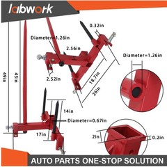 Labwork 49″ 3 Point Hay Bale Spear 3000lbs Capacity and 2 Stabilizers Spear