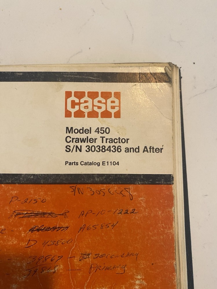 J I Case Series Model 450 Crawlers S/n 3038436 And After