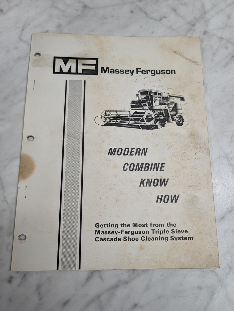 MASSEY FERGUSON MF MODERN COMBINE KNOW HOW MAINTENANCE MANUAL
