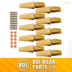 10PK 119-3204 Bucket Shanks, 1U3202 Bucket Dirt Teeth w Pins Fits CAT Style J200