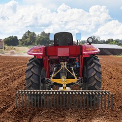 60in 3-Point Hitch Cat 1 Landscape Rake, 360° Rotatable Tow-Behind Tractor Rake