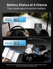 48V 100AH Golf Cart Lithium LiFePO4 Battery with 18A Charger Club Car Bluetooth