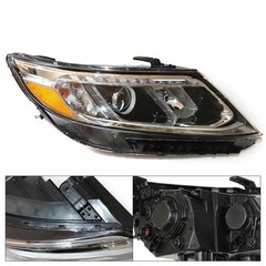 2014-2015 KIA Sorento Halogen Headlight LED DRL Black Housing Clear Lens RH