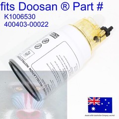 fits DOOSAN Fuel Filter and Bowl DX140LC DX14LCR DX160LC DX180LC DX225LC DX225LC