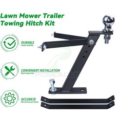Poseagle Lawn Mower Trailer Towing Hitch Chrome Trailer Hitch Ball 3500 Lbs 2