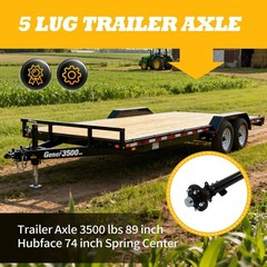 5 Lug Trailer Axle 3500 lbs 89 inch Hubface 74 inch Spring Center 5 * 4.5 Bol…