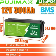 NEW 12V 300AH LiFePO4 Lithium Battery 15000 Deep Cycle BMS for Solar RV Off-grid