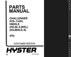 HYSTER FORKLIFT (F005) H4.50XL SERVICE REPAIR SHOP PARTS MANUAL PDF ON USB