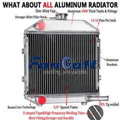 Fit Fitd 1300 Model Compact Aluminum Tractor Radiator #SBA310100211 USA Fongoff
