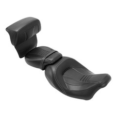 LowProfile Leather Pillion Backrest Pad For Touring 14-23 RK SG RG Blk/Org