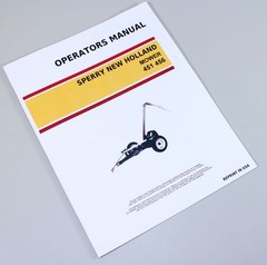Sperry New Holland 451 456 Mower Owners Operators Manual Book Maintenance