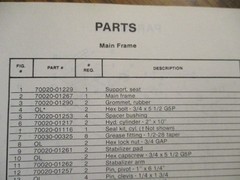 Kubota B/L 4250 Backhoe s/n 1000- Parts Manual for Kubota B & L Series Tractors