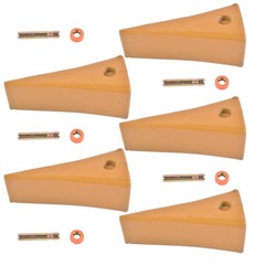 5 Pack 1U3202 Bucket Teeth with Pins 8E6208 Retainers 8E6209 Fits J200 Series