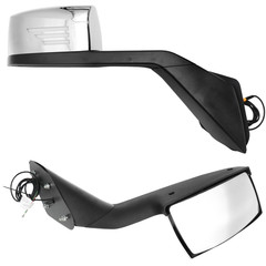 Hood Mirrors Compatible With 2000-2015 Volvo VNL With Turn Signal Light