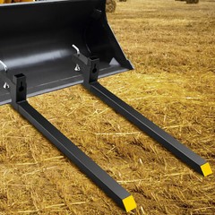 2000lbs 60” Clamp On Loader Bucket Skid Steer Tractor Pallet Forks Quick Attach