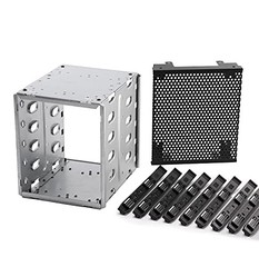 Rivonthex Hard Drive Rack 5.25 To 5X 3.5 Drive Tray Fan Space Detachable