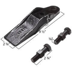 8 1324720 Bucket Teeth CAT 277 287 297 287B Unitooth Dig w/ Bolt Nut Retainer