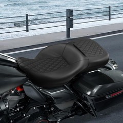 2-Up Rider Passenger Seat for Road King Street Glide 2009-2023 Black