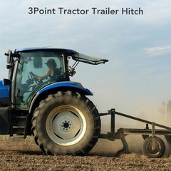 3 Point 2 Inch Trailer Hitch Receiver for Category 1, Heavy-Duty Tractor Hitch