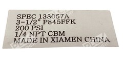 USG Ametek 3-1/2″ 0-200PSI 845FF Front Flange Pressure Gauge 138057A