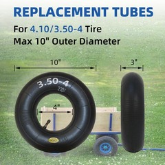 GICOOL 4.10/3.50-4 Replacement Inner Tubes, 2 Pack 4.10/3.50-4,TR-87 (2 Pack)