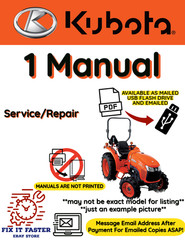 KUBOTA TRACTOR L4610 SERVICE SHOP REPAIR MANUAL PDF ON USB NOT PRINTED