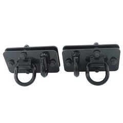 2 Pack Tractor Bucket Hooks with Tie down Ring, Grade 70 Forged Steel Black
