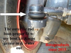 Kubota BX GR Inner/Outer Tie Rod Poly Boots USA made not China copy 1 yr Wty