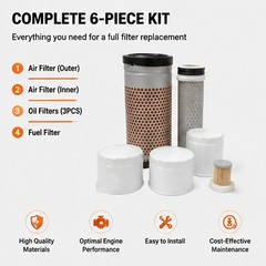 Genuine High Quality Complete Filter Service Kit for Kubota RTV-X1140 NEW1YT