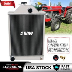 4 Row Radiator For Massey Ferguson Tractor 165 175 180 # 506244M91 194701M91
