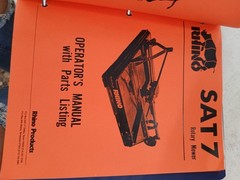 Rhino Parts Catalog Operator Manuals Binder GR60, GR72, GR84, SR166, RC12, E-60