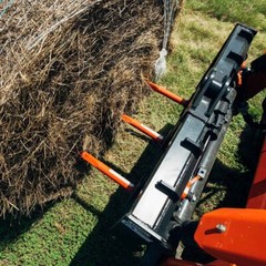 Titan Attachments HD Skid Steer Hay Frame Attachment, Three 39″ Hay Spears
