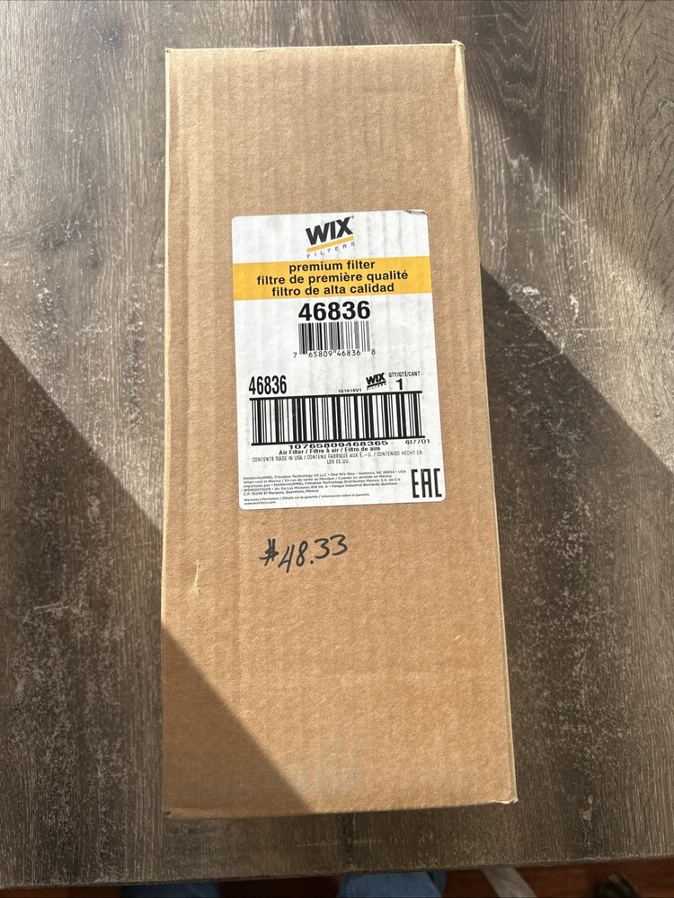 WIX Air Filter 46836. Fits Napa Gold 6836. Brand New