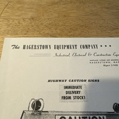 The Hagerstown Equipment Company Industrial Electrical & Construction Print