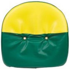 Universal 21″ Farm Tractor Green/Yellow Pan Seat Cover Cushion 1″ Foam Padding