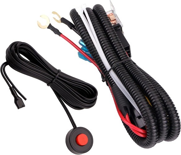 12V Air Horn Wiring Kit Horn Button Switch Wiring Harness Relay Kit for Car Truc