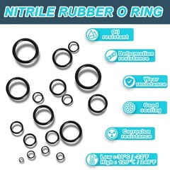 1040 Pcs Universal Nitrile Rubber O Ring Assortment Kit 21 Size O Ring Sizes