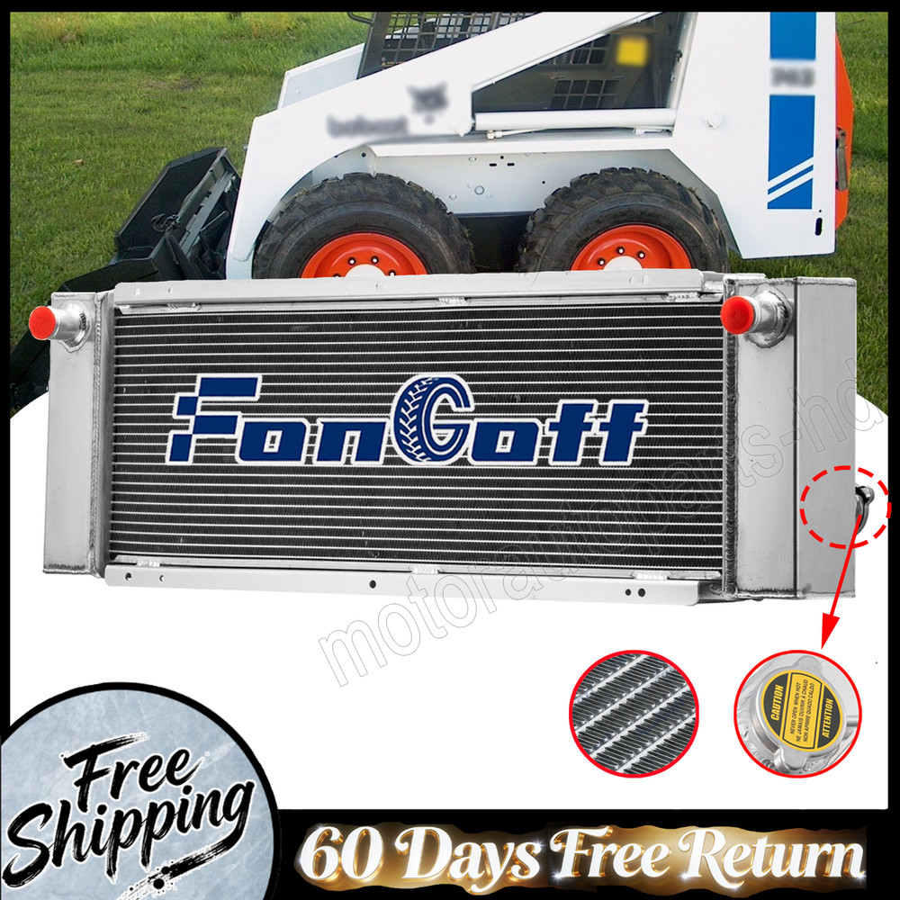 FOR Bobcat Skid Steer 645 743 743B 743DS 6630186 6648820 4 Row Aluminu Radiator
