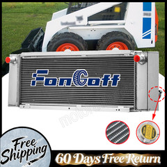 FOR Bobcat Skid Steer 645 743 743B 743DS 6630186 6648820 4 Row Aluminu Radiator