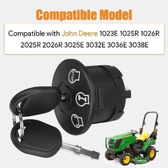 Ignition Switch with 2 Keys Compatible with 1023E 1025R 1026R 2025R 2026R 3025E