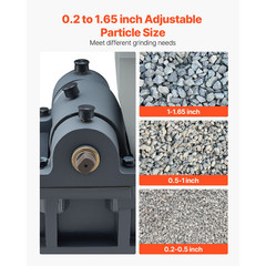 Uimoso Jaw Crusher 6.10 X 5.12″ Feed Size Rock and Stone Crushing Machine 220V
